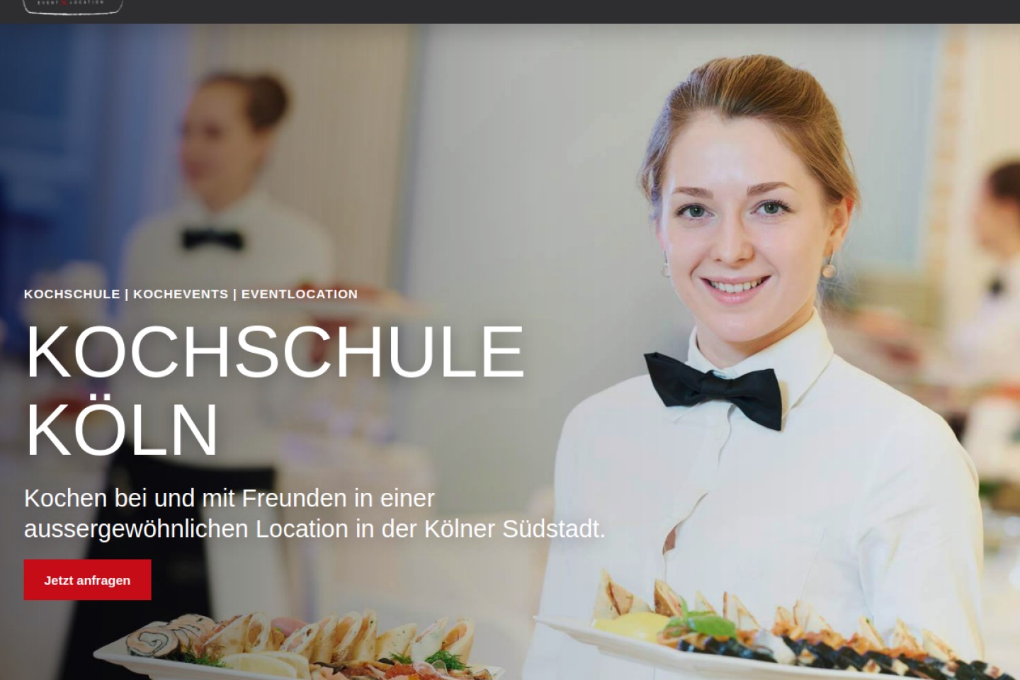 Website-Vorschau der Kochschule Cologne und ihrer Eventlocation